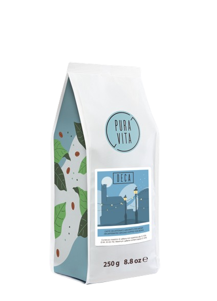 Pura Vita decaffeinated roasted w.b. coffee 250grm