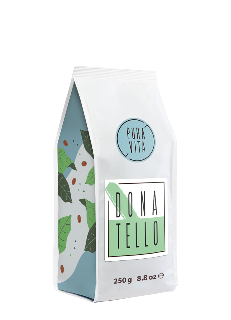Pura Vita Donatello roasted w.b. coffee