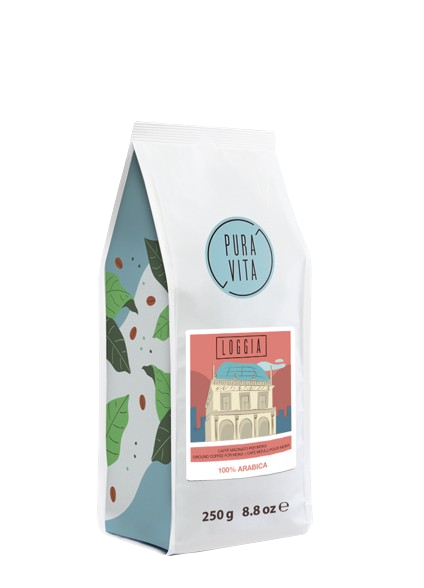 Pura Vita Loggia roasted ground coffee 250grm
