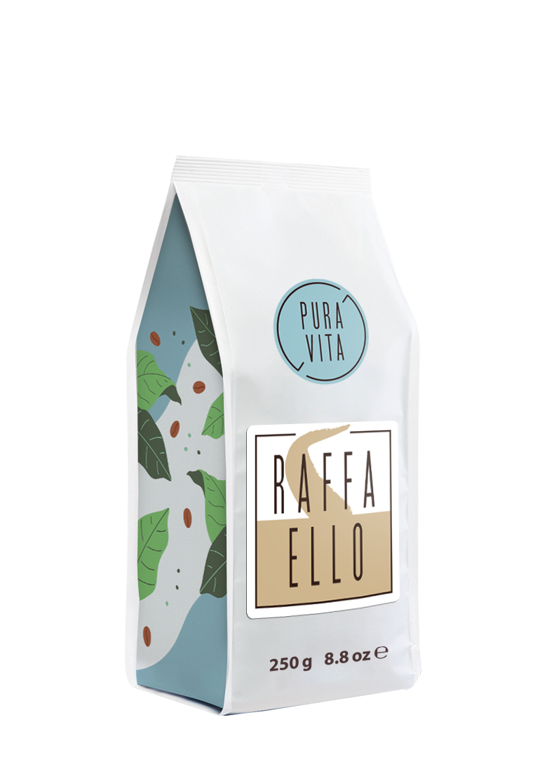 Pura Vita Raffaello roasted w.b. coffee 250grm