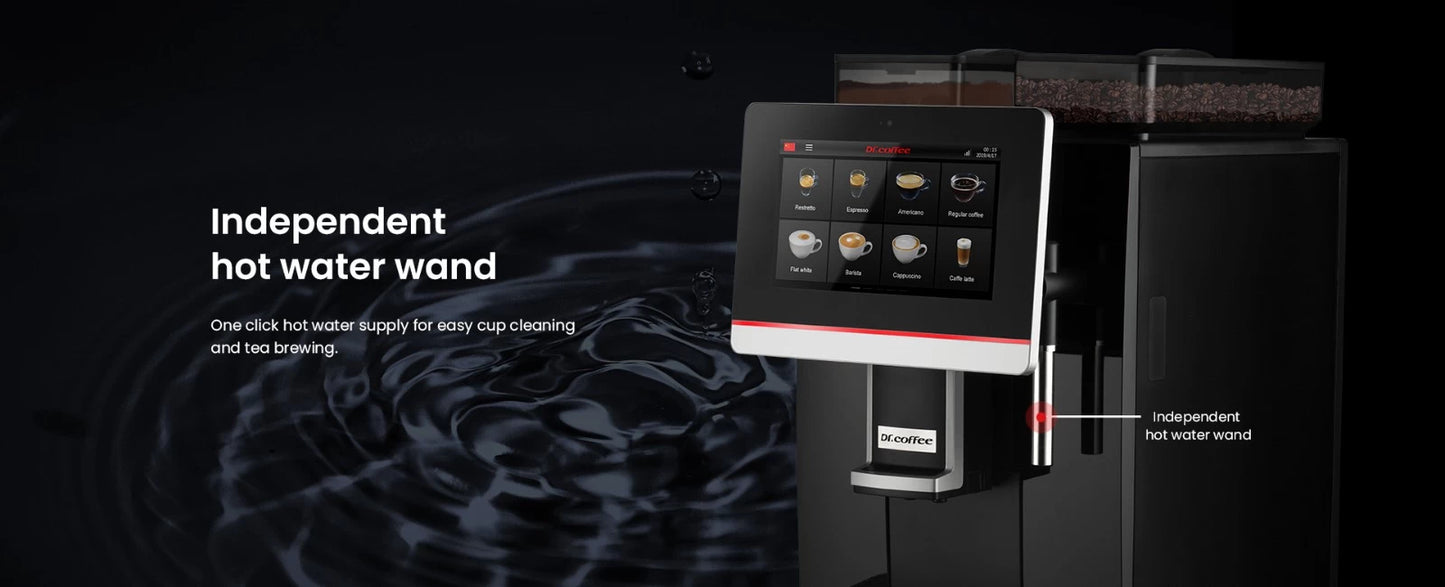 DR. Kaffee-Kaffeebar / Office 100 mit Teewasserauslauf rechts
