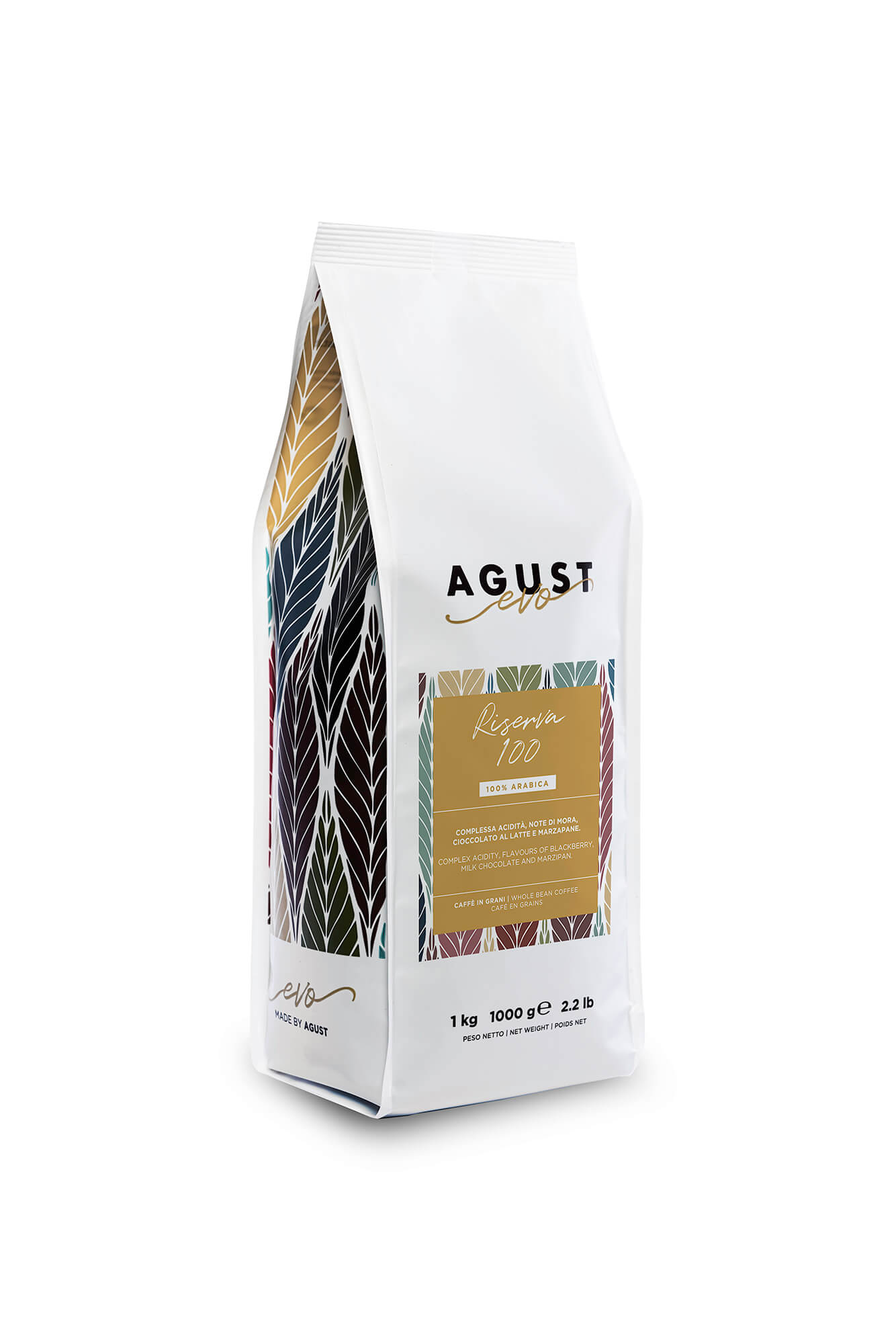 Caffè Agust Riserva 100 geröstete Bio-Kaffeebohnen 