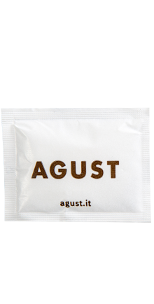 Caffè Agust sugar bags with logos (2000) 1000g